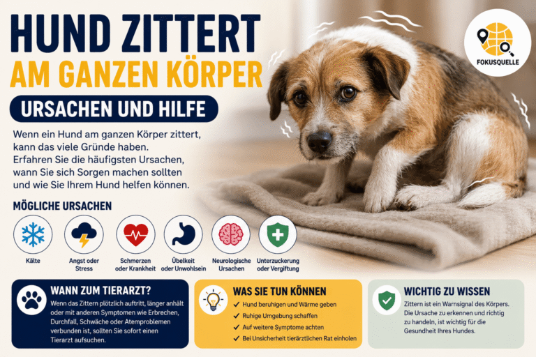 Hund zittert am ganzen Körper – Ursachen und Hilfe hund zittert am ganzen körper