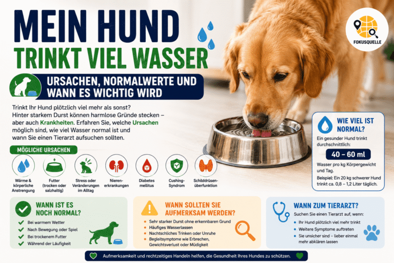 Mein Hund trinkt viel Wasser – Ursachen, Normalwerte und wann es wichtig wird mein hund trinkt viel wasser