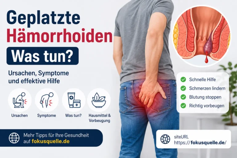 Geplatzte Hämorrhoiden was tun? Sofortmaßnahmen & Warnzeichen geplatzte hämorrhoiden was tun
